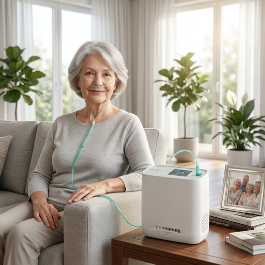 1-6L Adjustable Pulse Dose Portable Oxygen Concentrator - ROV-06