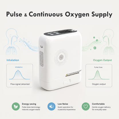 1-8L Pulse Dose & Continuous Flow Oxygen Concentrator - CHO-08