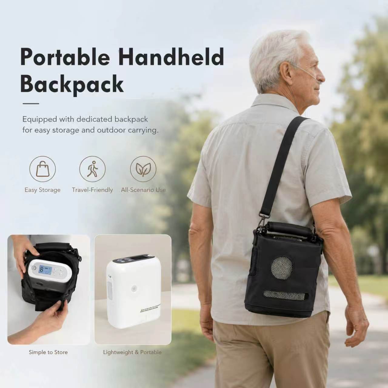1-8L Pulse Dose & Continuous Flow Oxygen Concentrator - CHO-08